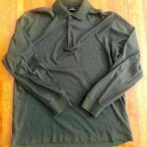 Super Soft Long Sleeve Hunter Green Polo Shirt